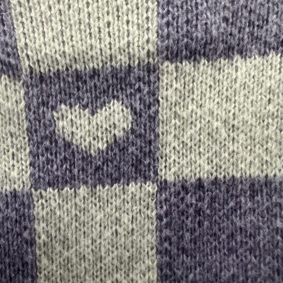 Kuromi Cinnamoroll My Melody Pompompurin Lavender Check Cardigan One Size - Picture 4 of 4